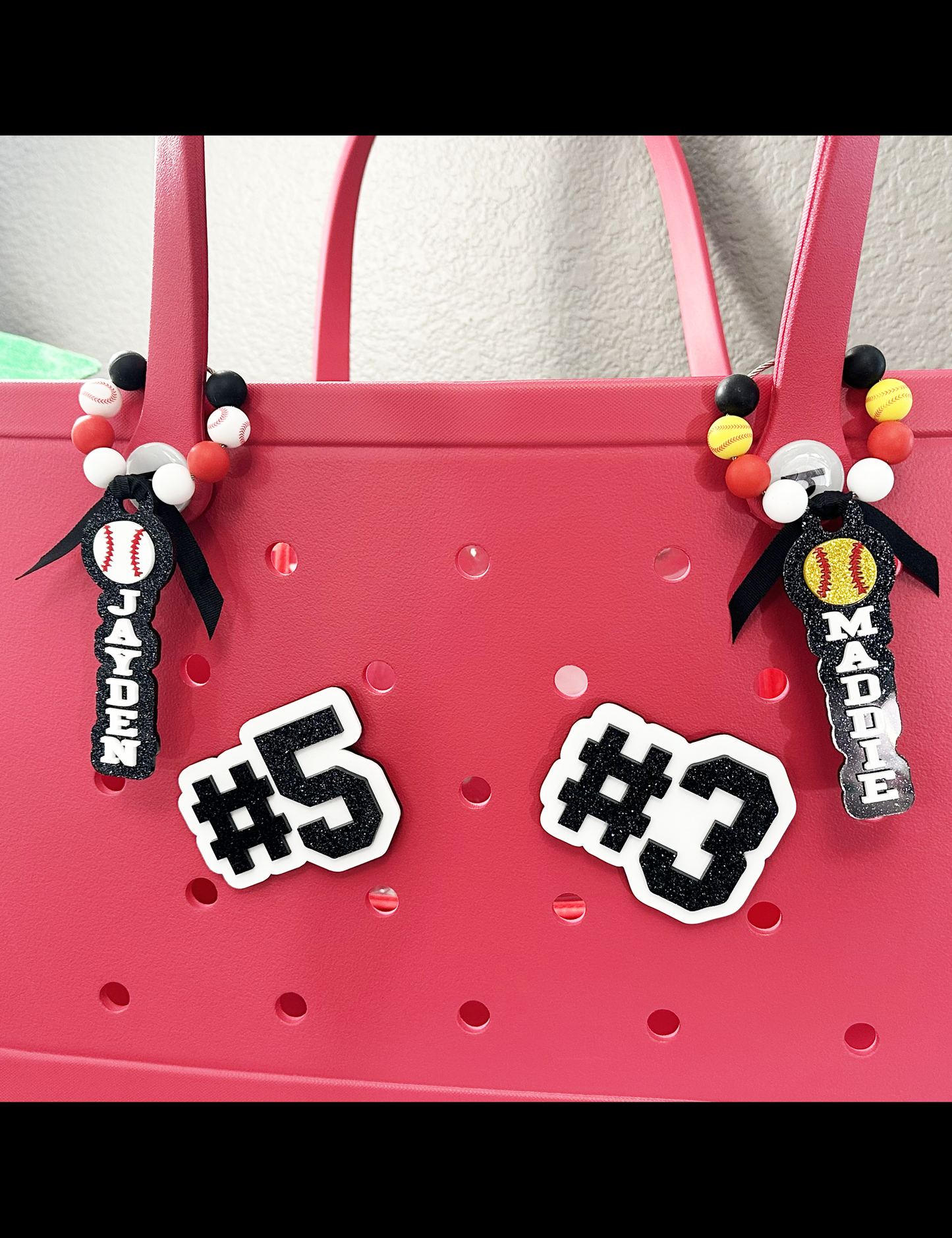 CUSTOM PLAYER NAME BAG TAG/KEY FOB/ZIPPER PULL