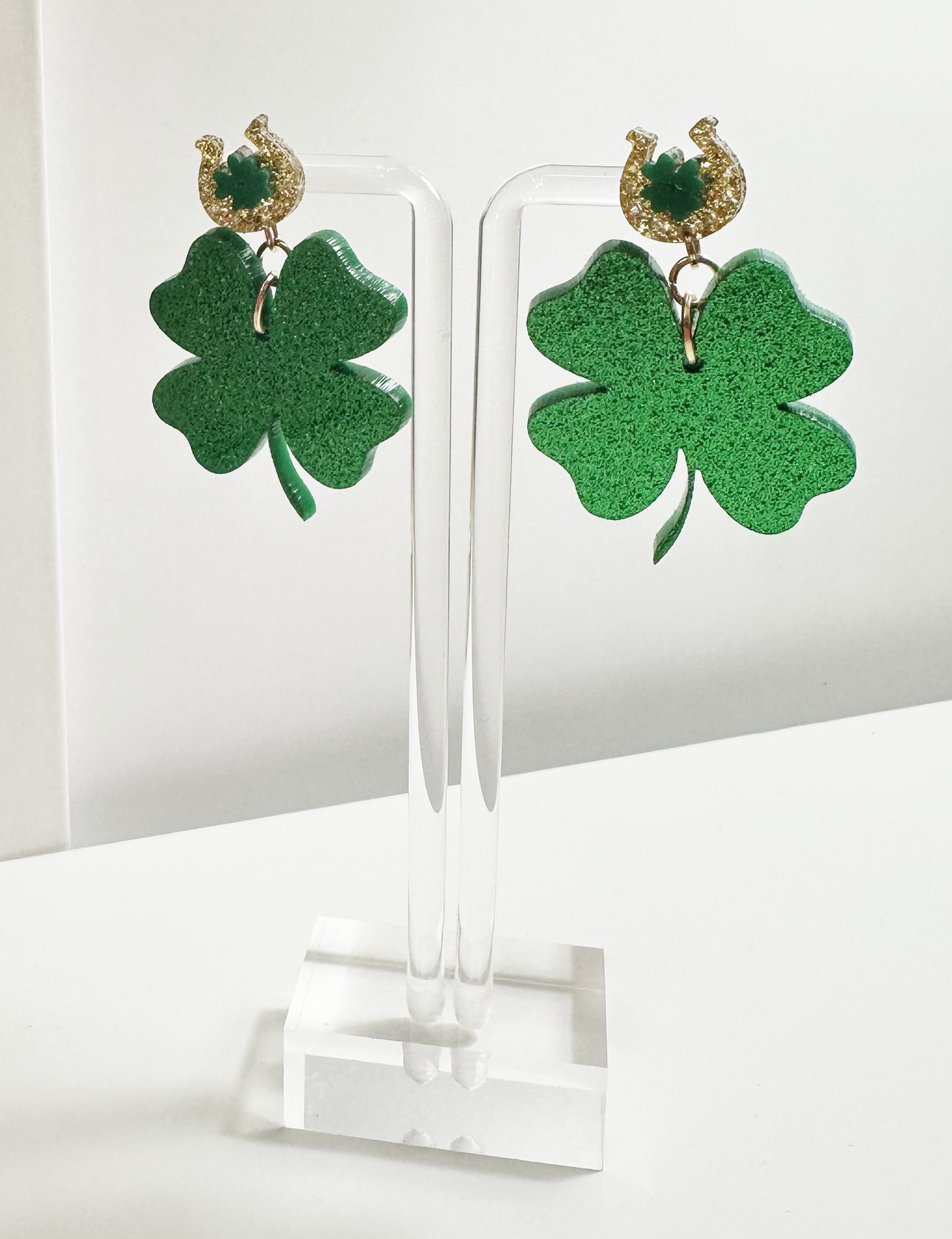 St. Patrick's Day - FOUR LEAF CLOVER EARRINGS