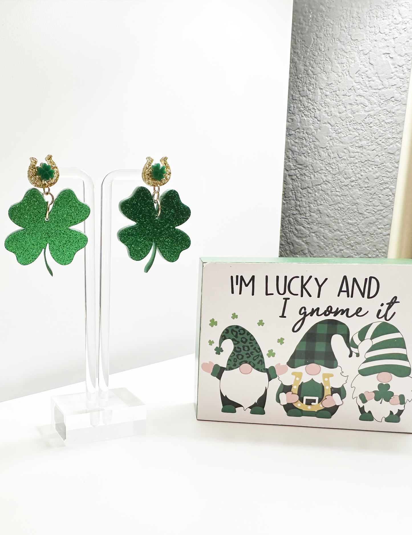 St. Patrick's Day - FOUR LEAF CLOVER EARRINGS