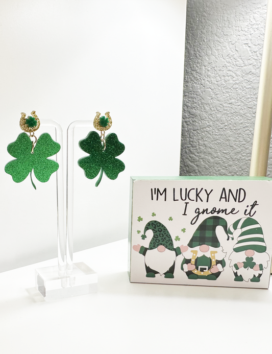 St. Patrick's Day - FOUR LEAF CLOVER EARRINGS