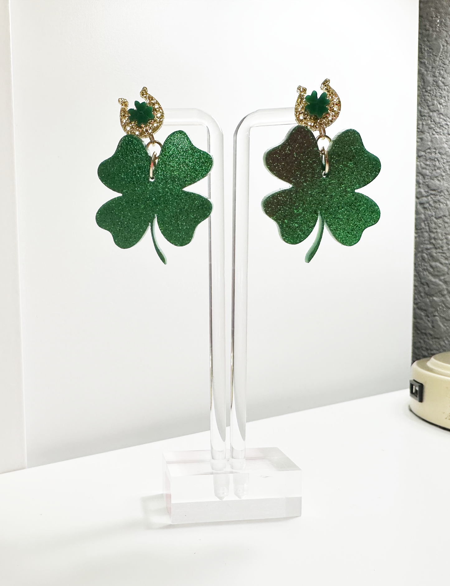 St. Patrick's Day - FOUR LEAF CLOVER EARRINGS