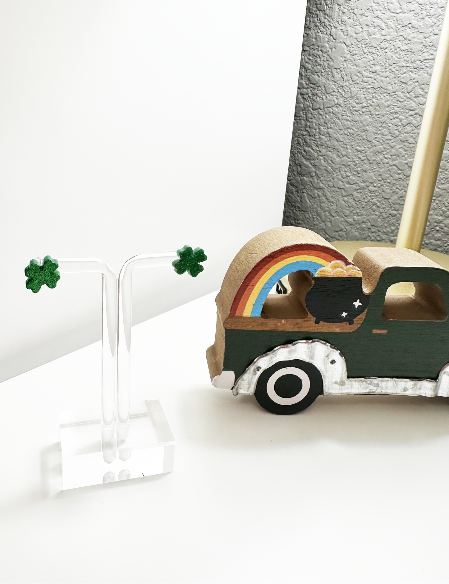St. Patrick's Day - CLOVER STUD EARRINGS