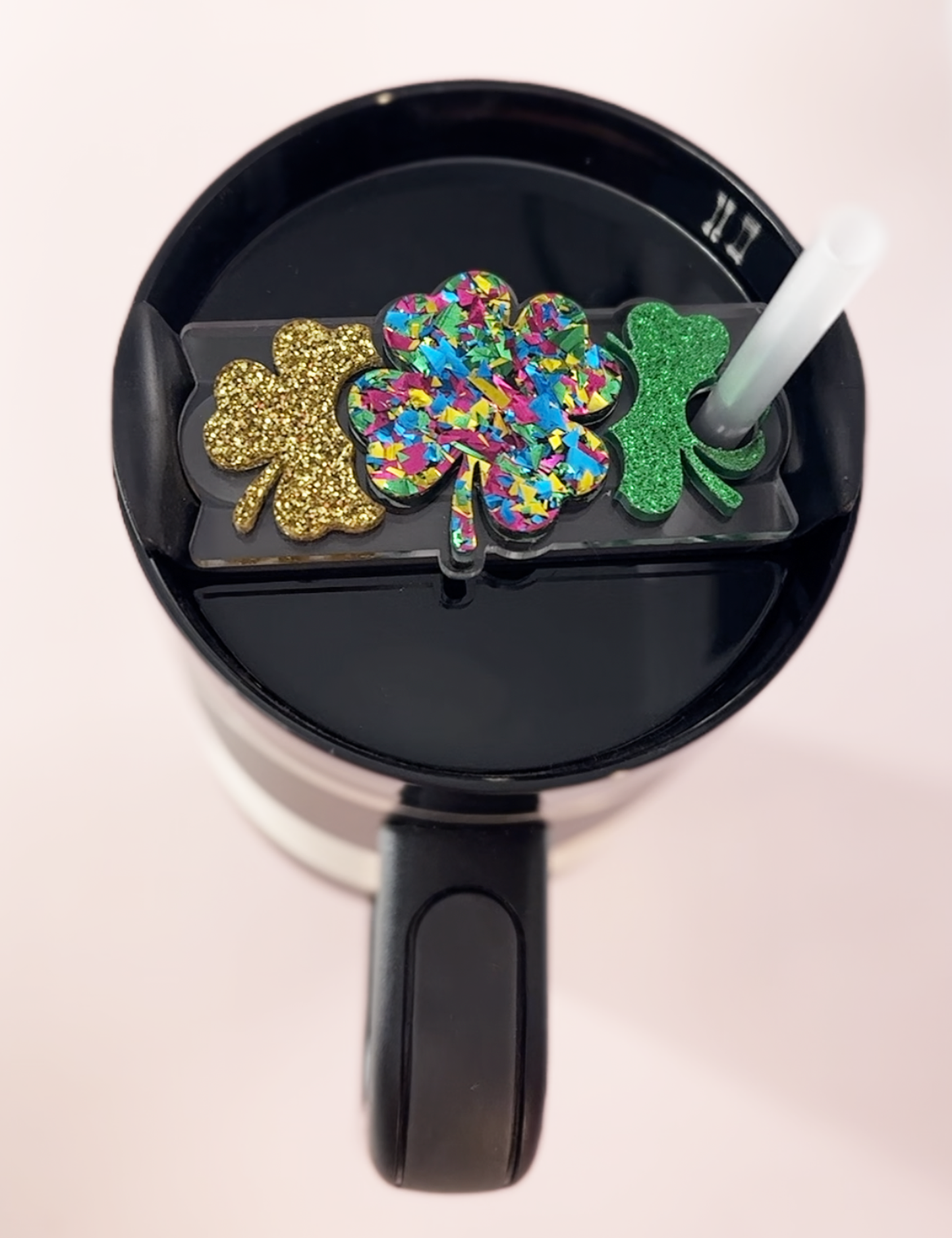 STANLEY TUMBLER TOPPER - ST. PATRICK'S DAY - FOUR LEAF CLOVERS