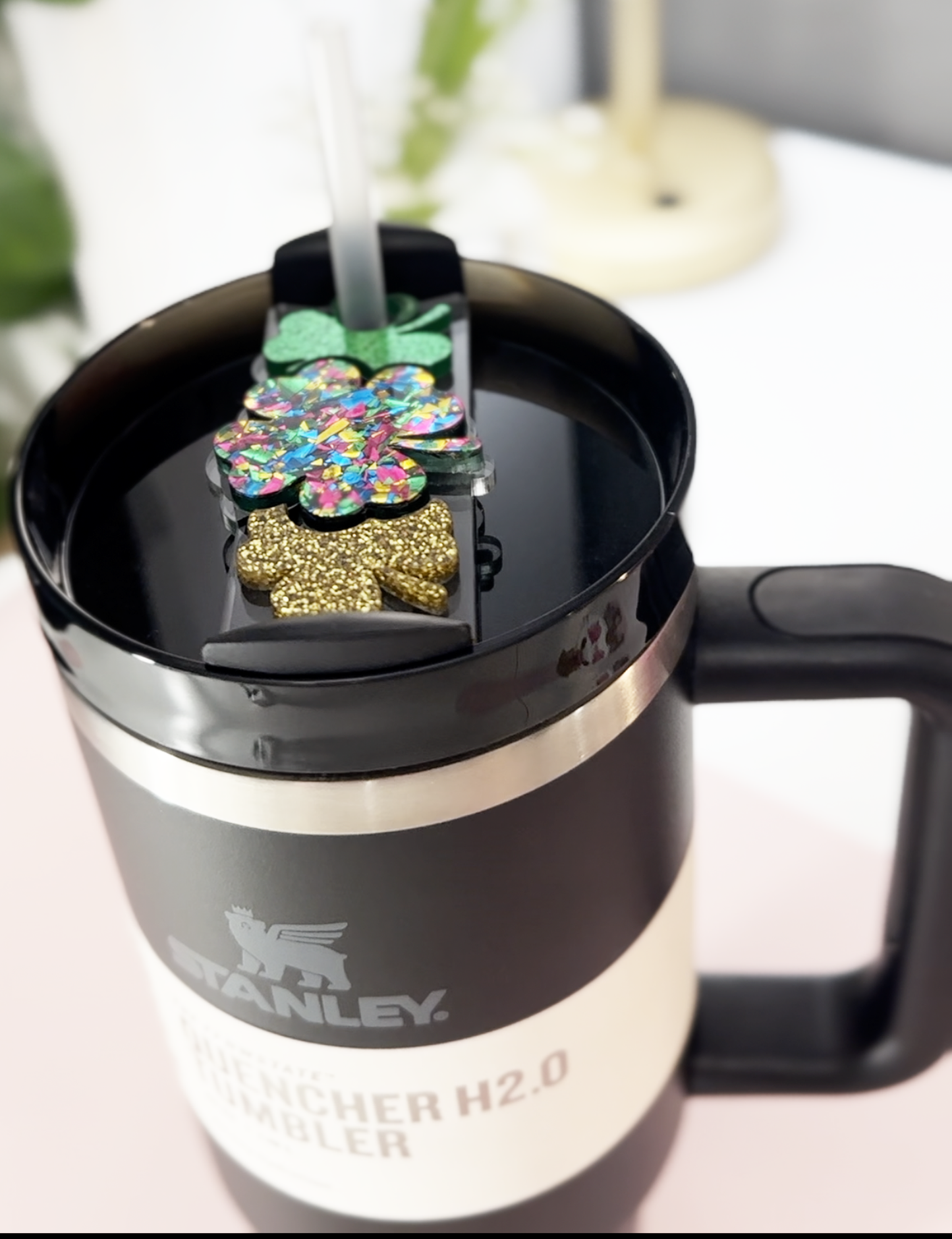 STANLEY TUMBLER TOPPER - ST. PATRICK'S DAY - FOUR LEAF CLOVERS