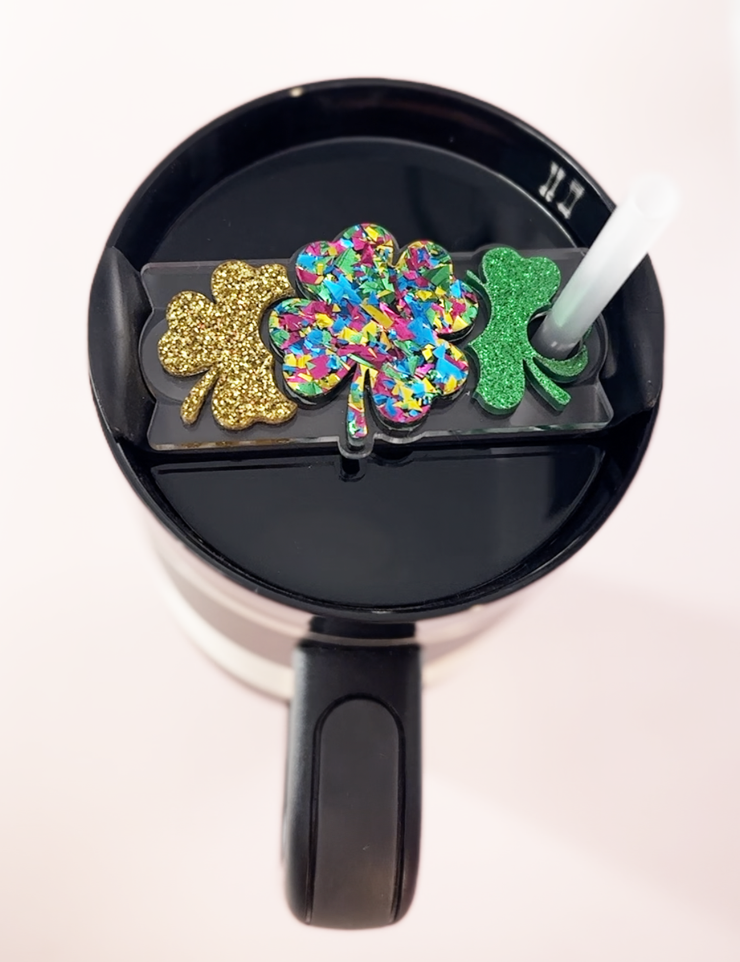 STANLEY TUMBLER TOPPER - ST. PATRICK'S DAY - FOUR LEAF CLOVERS