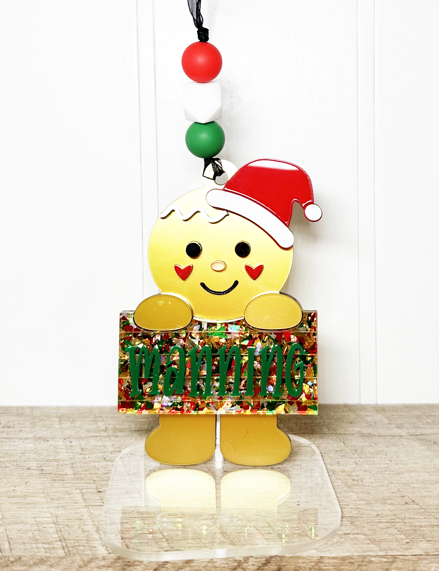 GINGERBREAD BOY CHRISTMAS ORNAMENT-PERSONALIZED