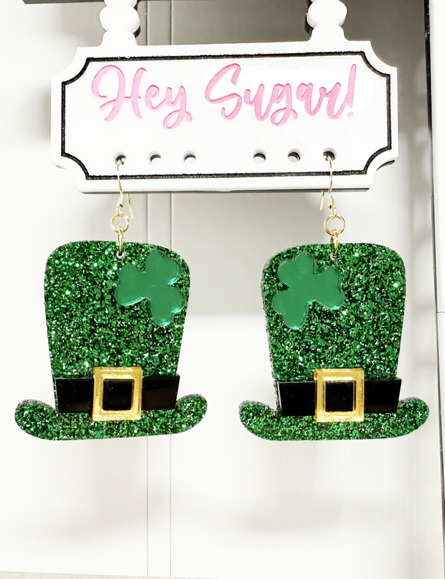 St. Patrick's Day - TOP HAT EARRINGS