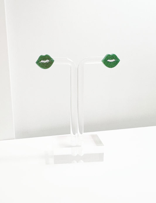 St. Patrick's Day - LIPS STUD EARRINGS