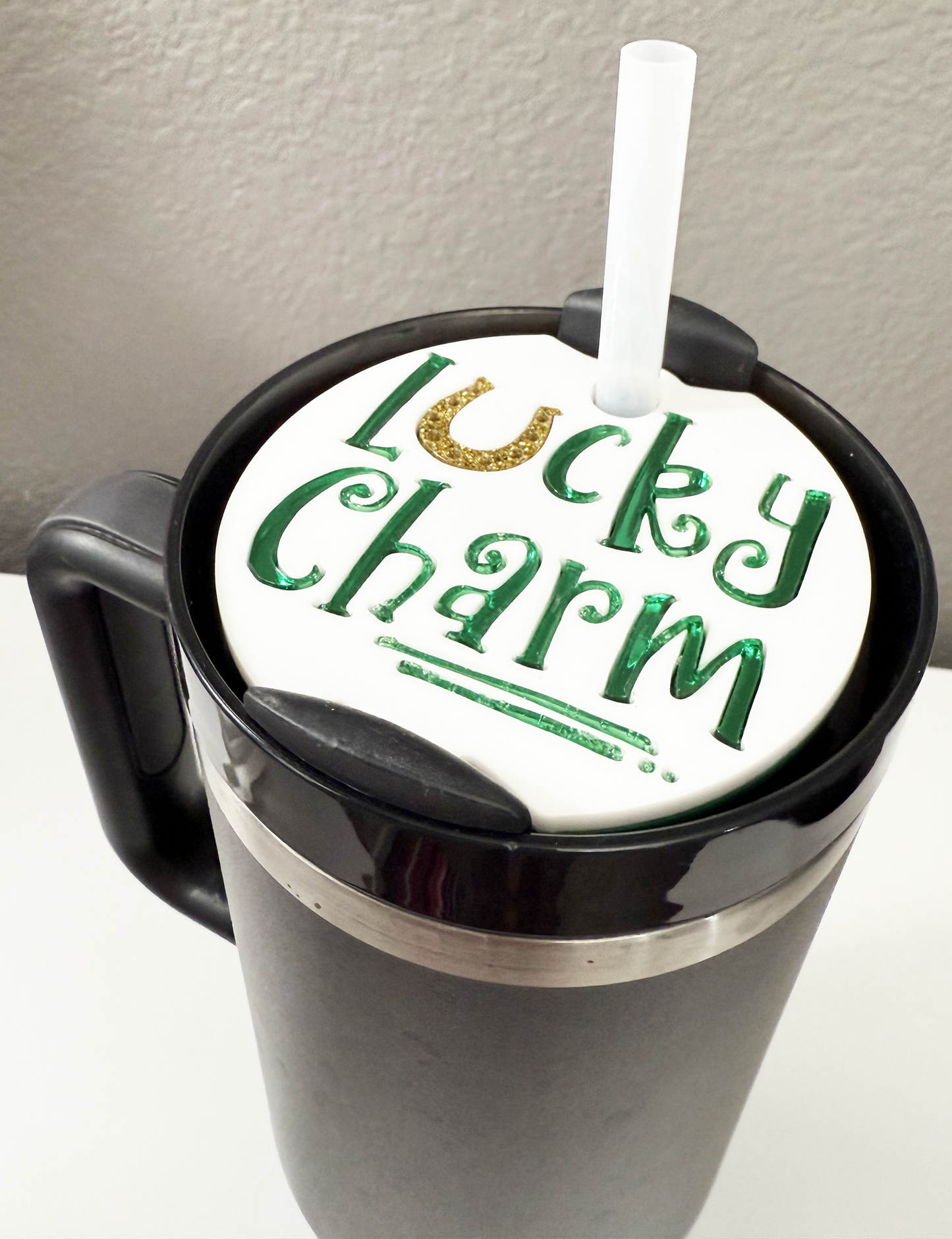 STANLEY TUMBLER TOPPER - ST. PATRICK'S DAY - LUCKY CHARM FULL LID