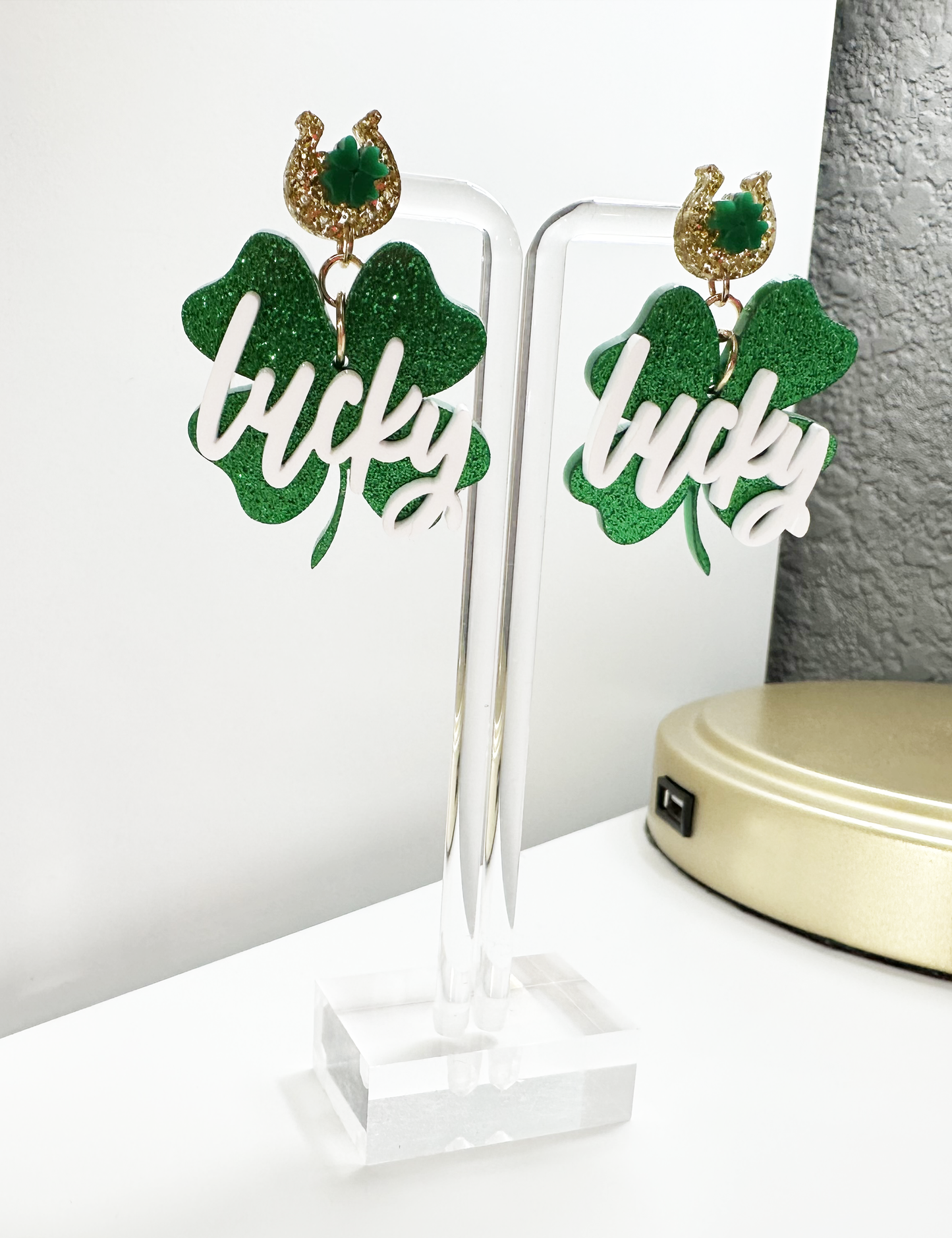 St. Patrick's Day - LUCKY FOUR LEAF CLOVER EARRINGS