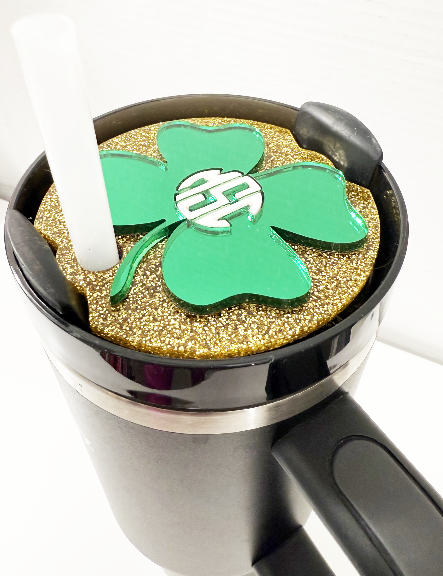 STANLEY TUMBLER TOPPER - ST. PATRICK'S DAY - MONOGRAM CLOVER