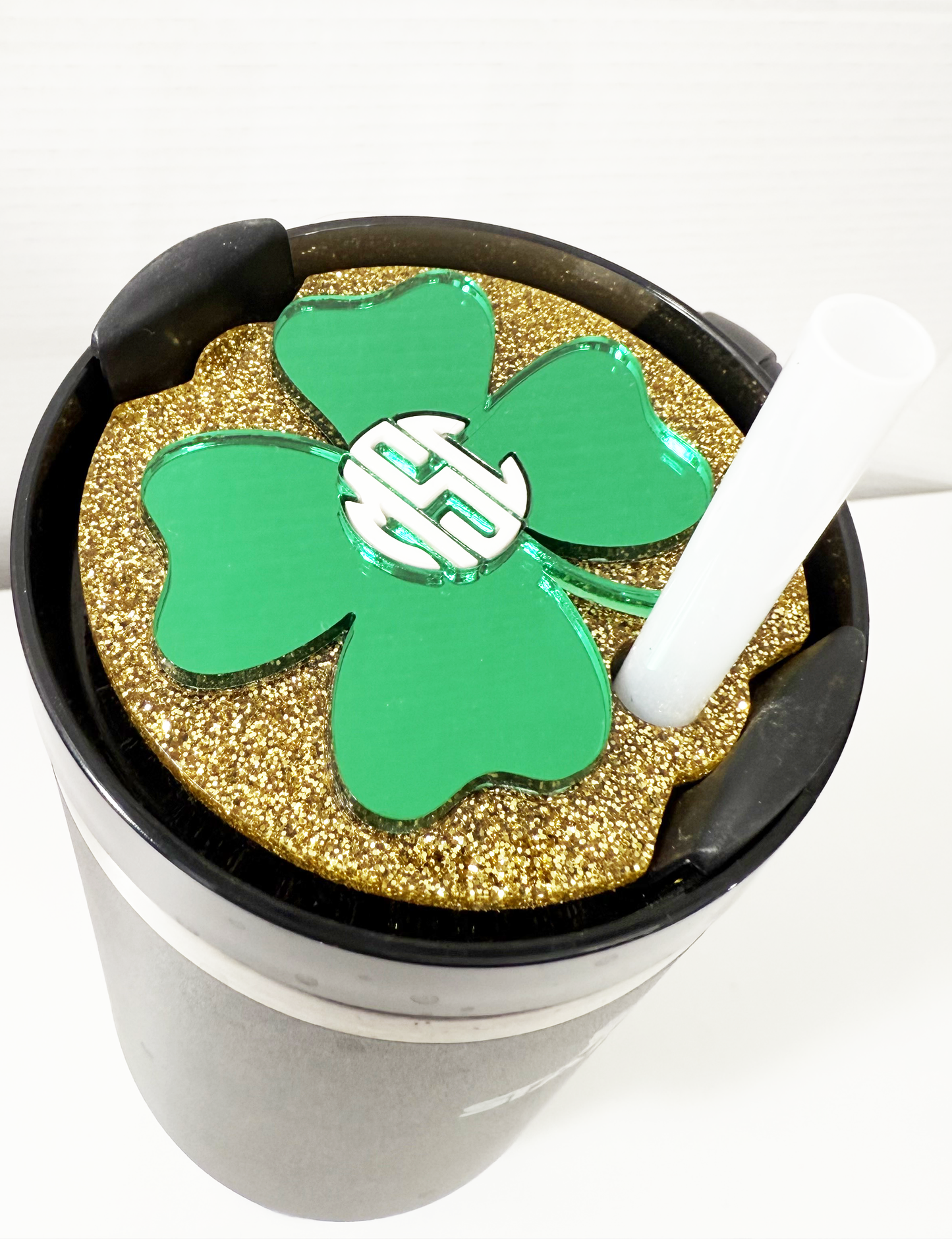 STANLEY TUMBLER TOPPER - ST. PATRICK'S DAY - MONOGRAM CLOVER