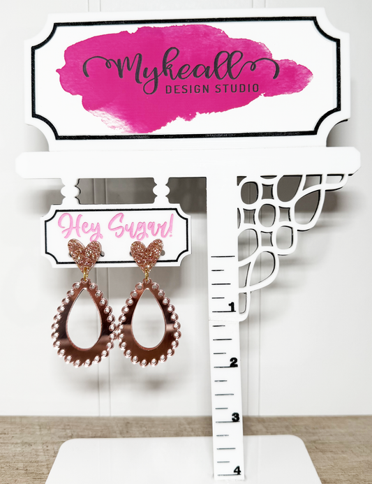Rose Gold Scallop Earrings