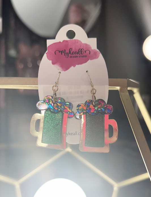 St. Patrick's Day CHEERS EARRINGS