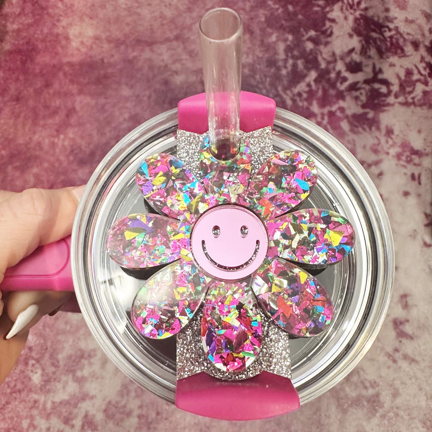 TUMBLER TOPPER TAG - FLOWER POWER