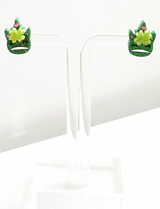 St. Patrick's Day - UNICORN STUD EARRINGS