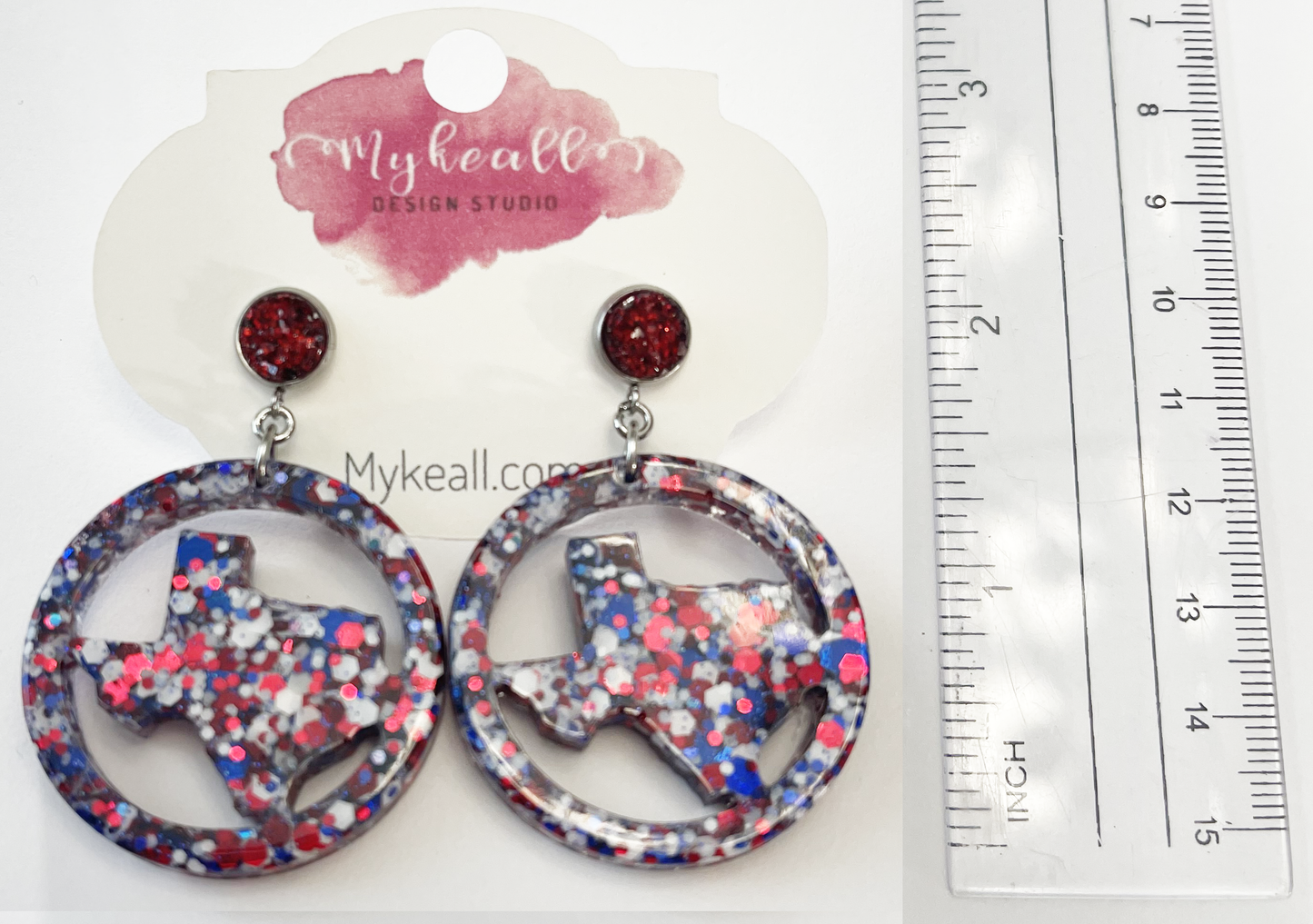 Red White Blue Earrings - 4