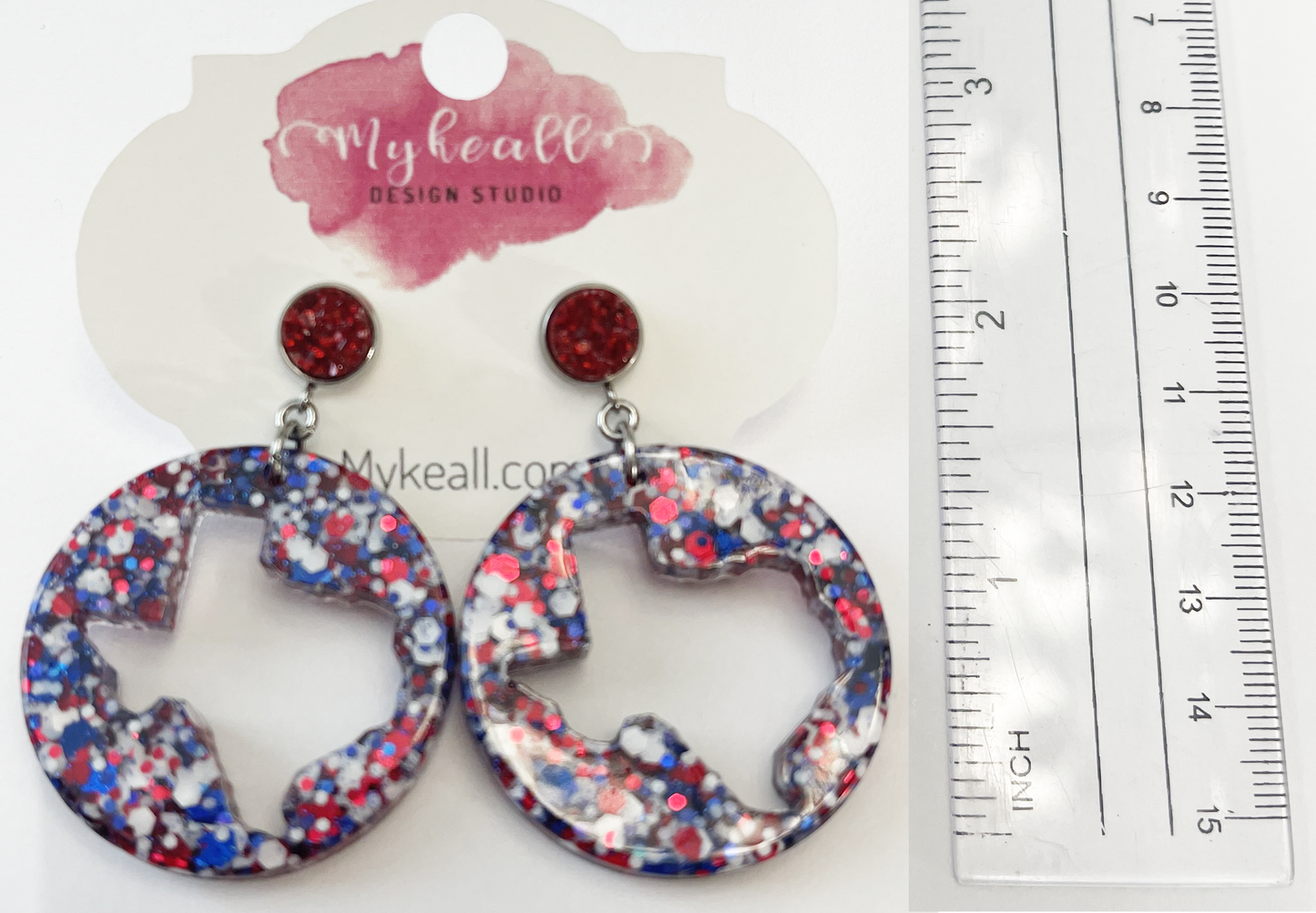 Red White Blue Earrings - 3