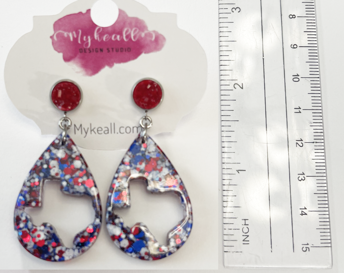 Red White Blue Earrings - 1