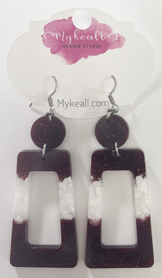 Maroon Earrings - 16
