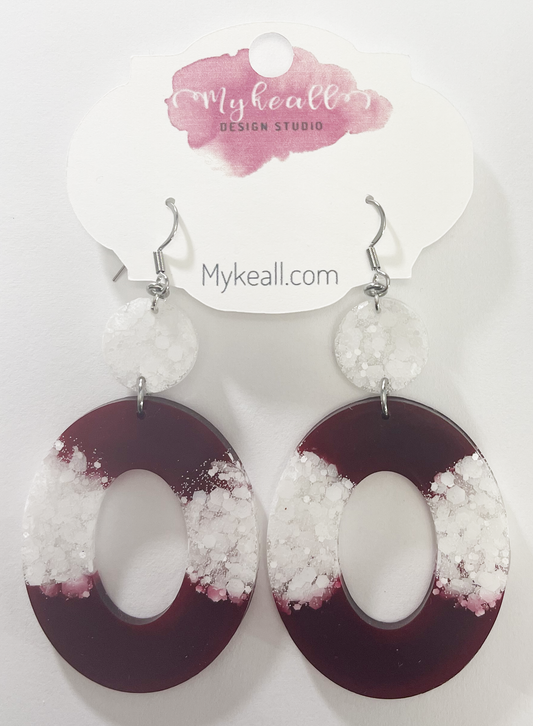 Maroon Earrings - 17