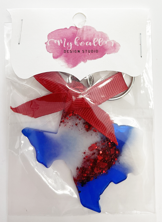Red White Blue Key Fob/Zipper Pull - 1