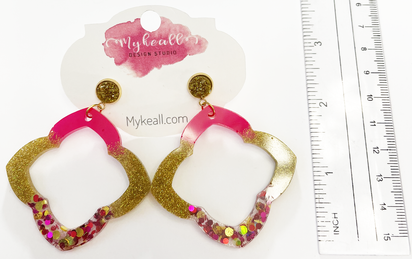 Pink/Gold Earrings - 21