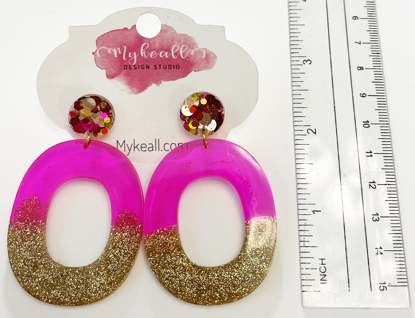Pink/Gold Earrings - 22