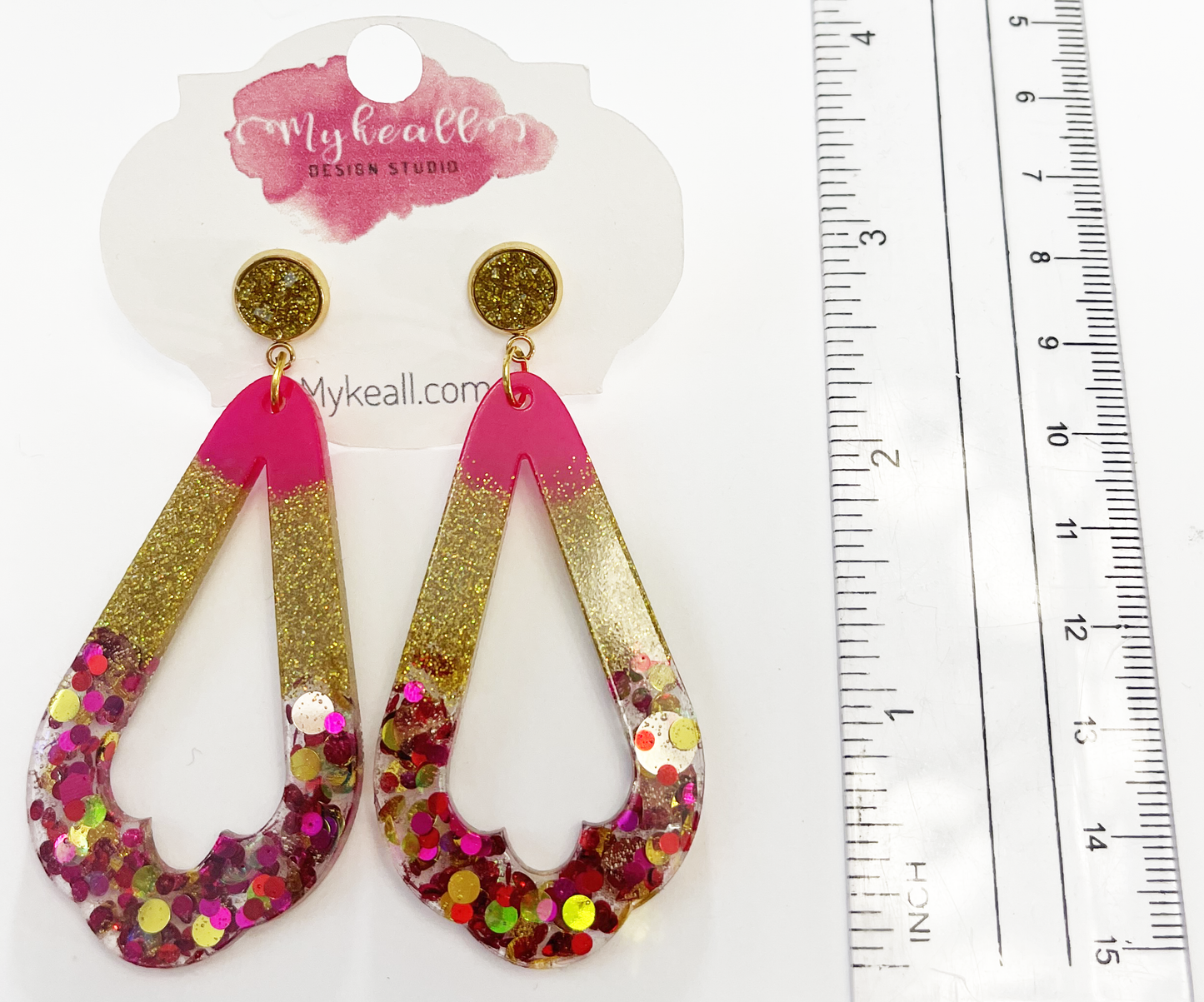 Pink/Gold Earrings - 26