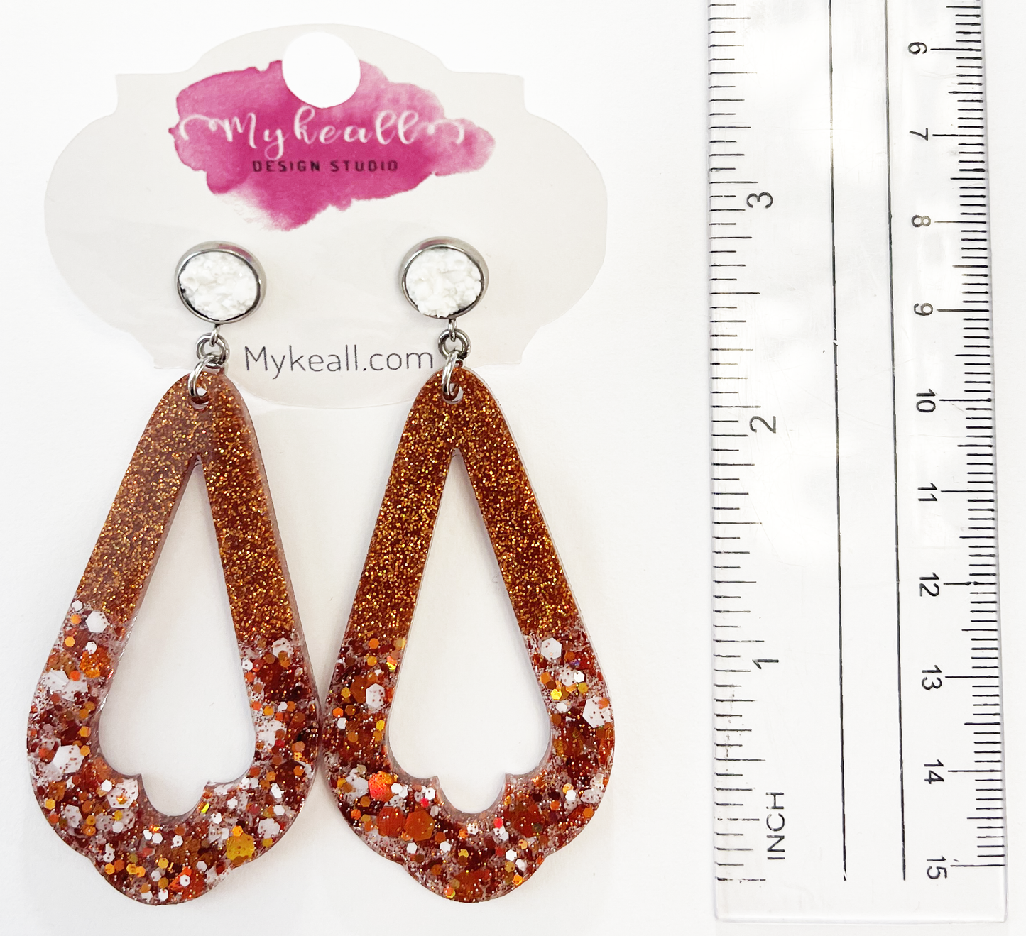 Burnt Orange Earrings - 14