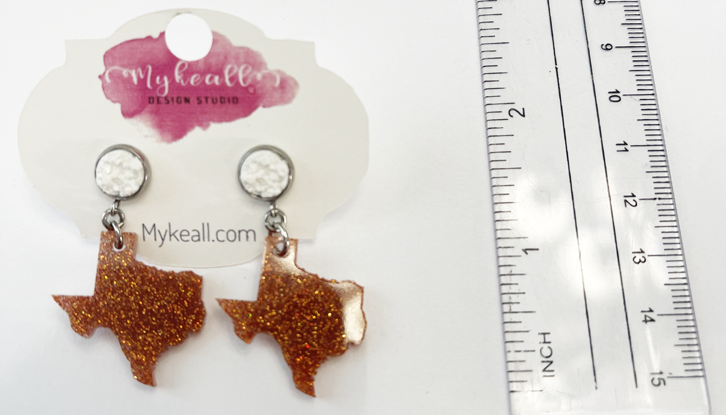 Burnt Orange Earrings - 13