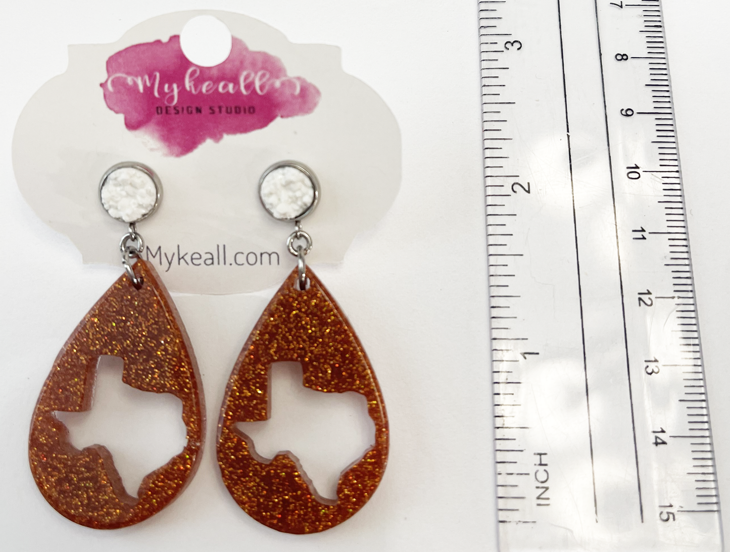 Burnt Orange Earrings - 12