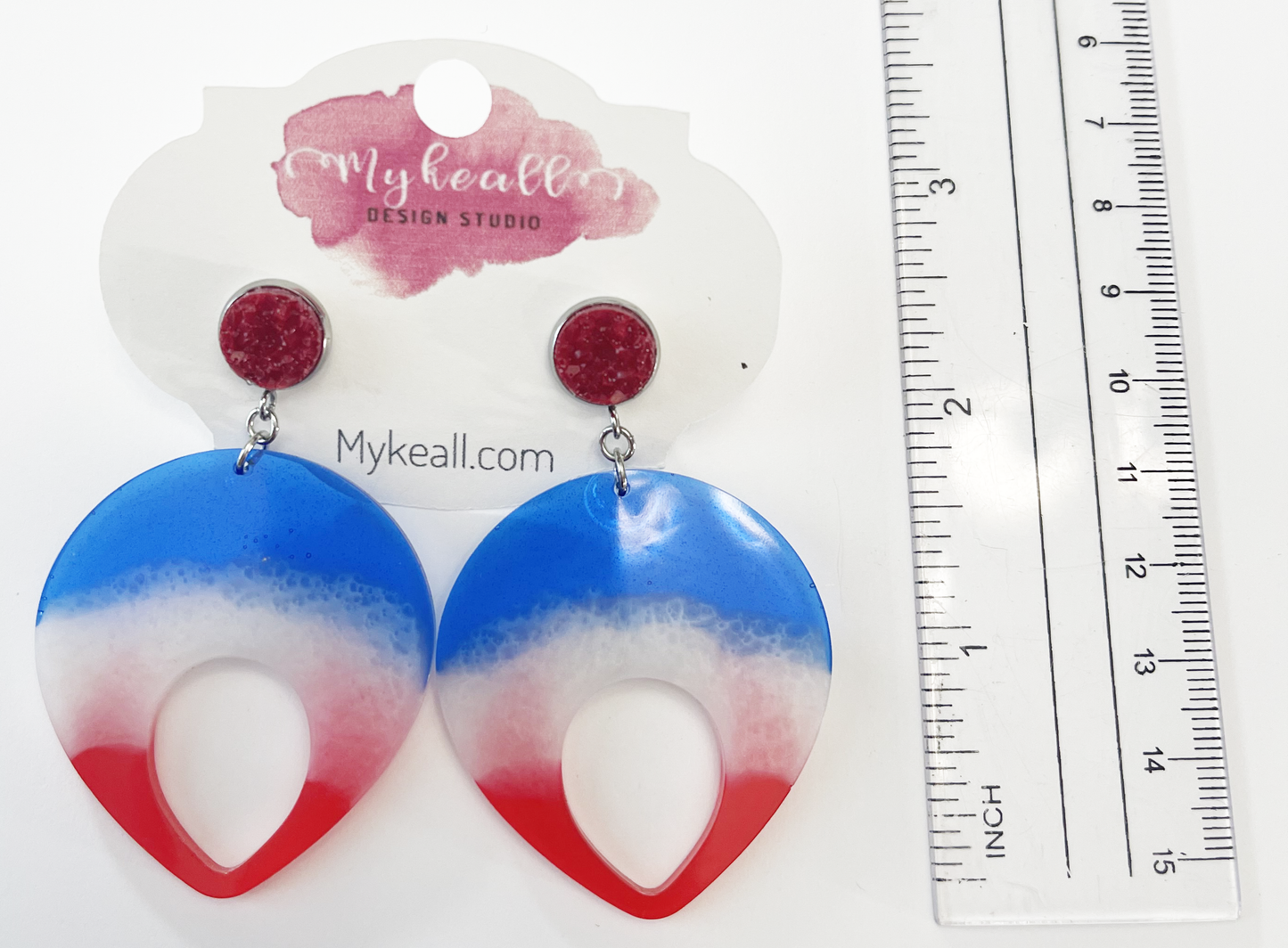 Red White Blue Earrings - 11