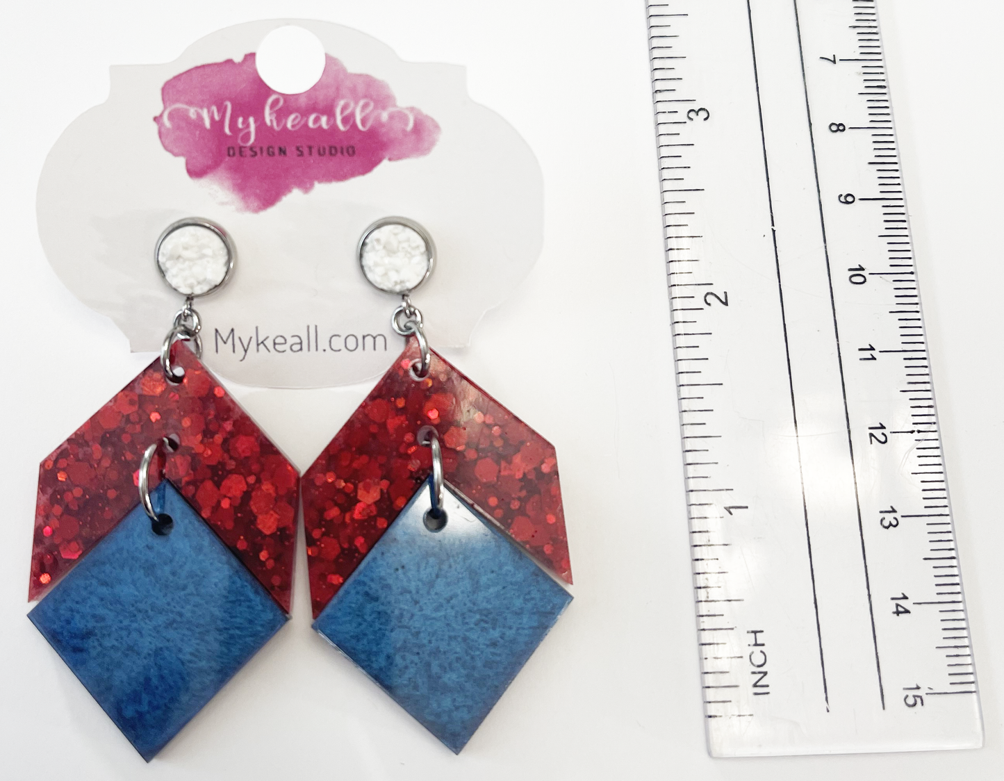 Red White Blue Earrings - 12