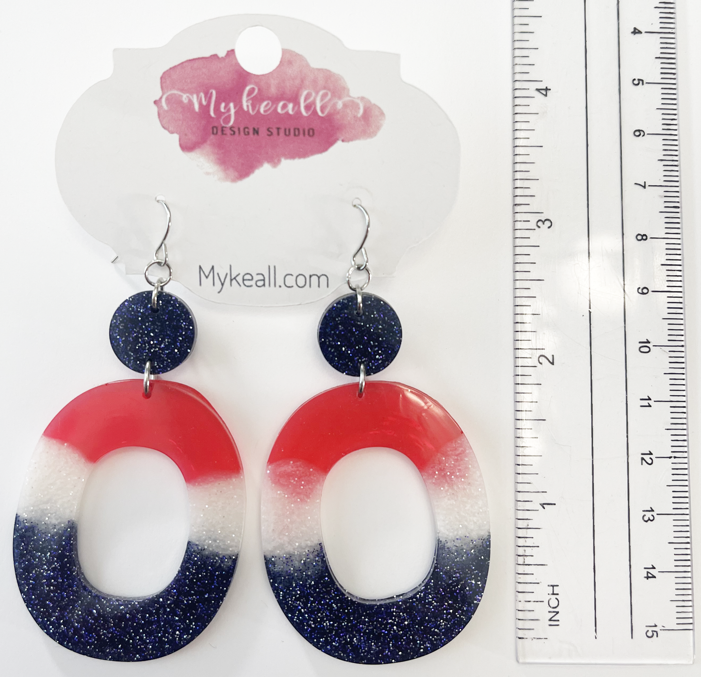 Red White Blue Earrings - 21
