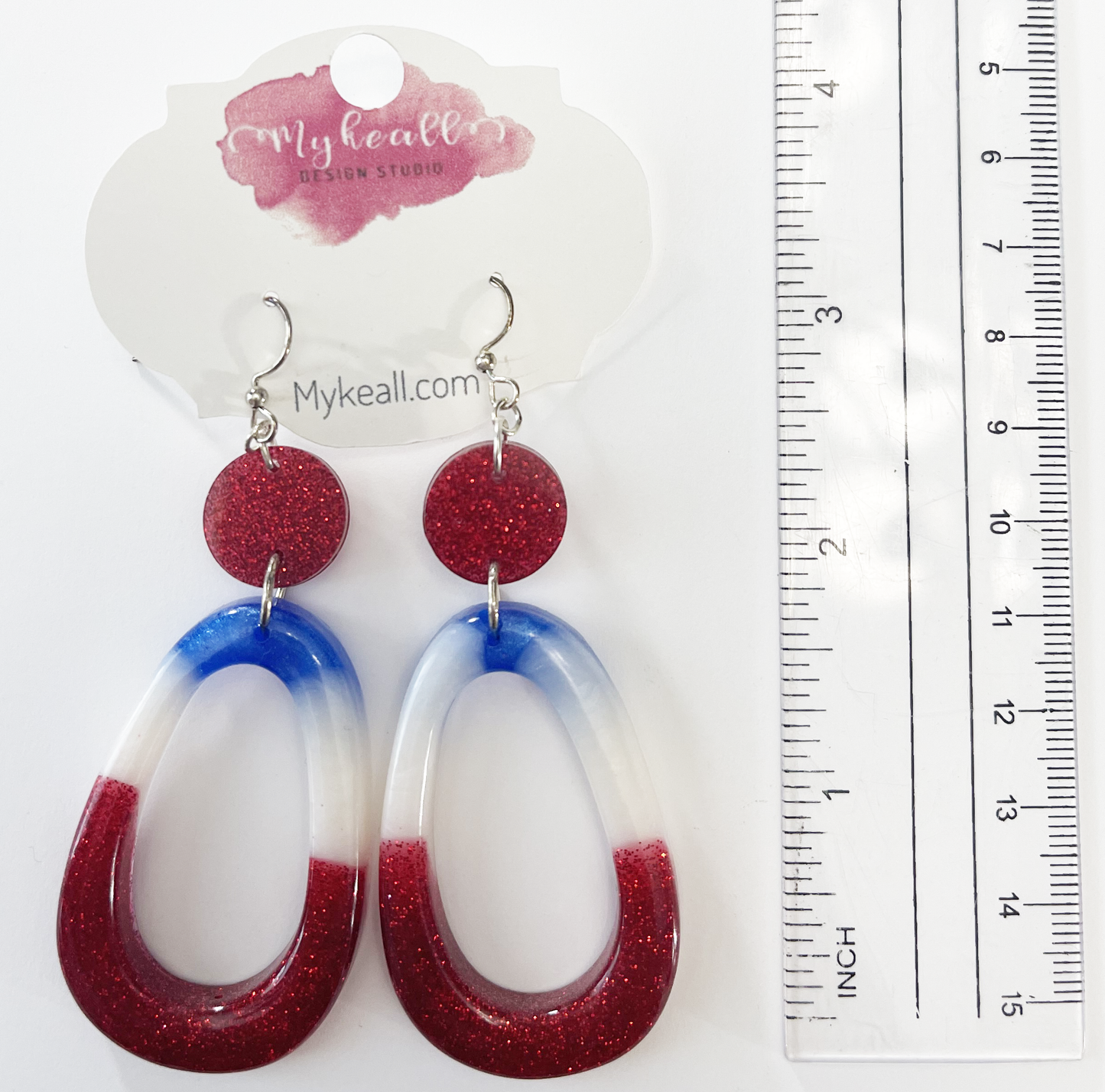Red White Blue Earrings - 18