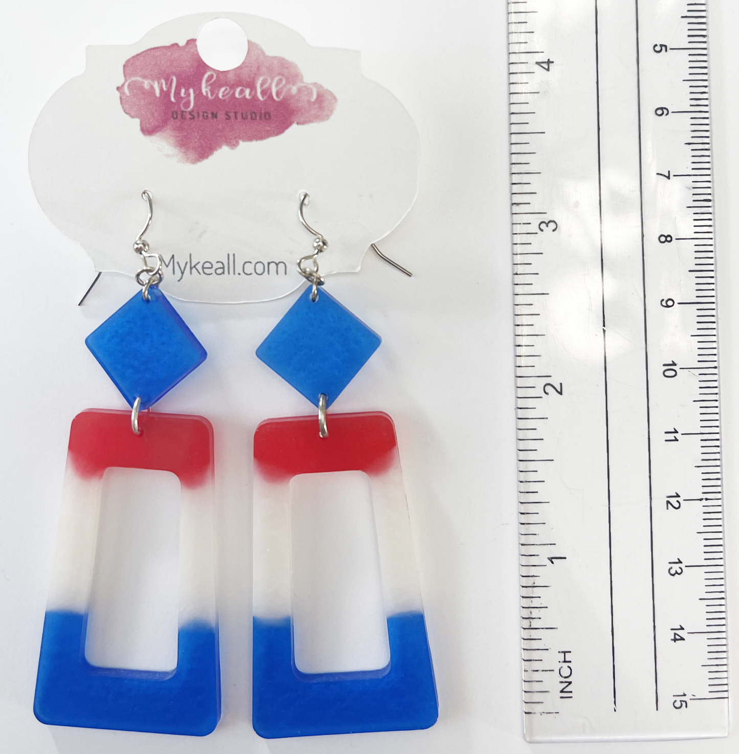 Red White Blue Earrings - 19