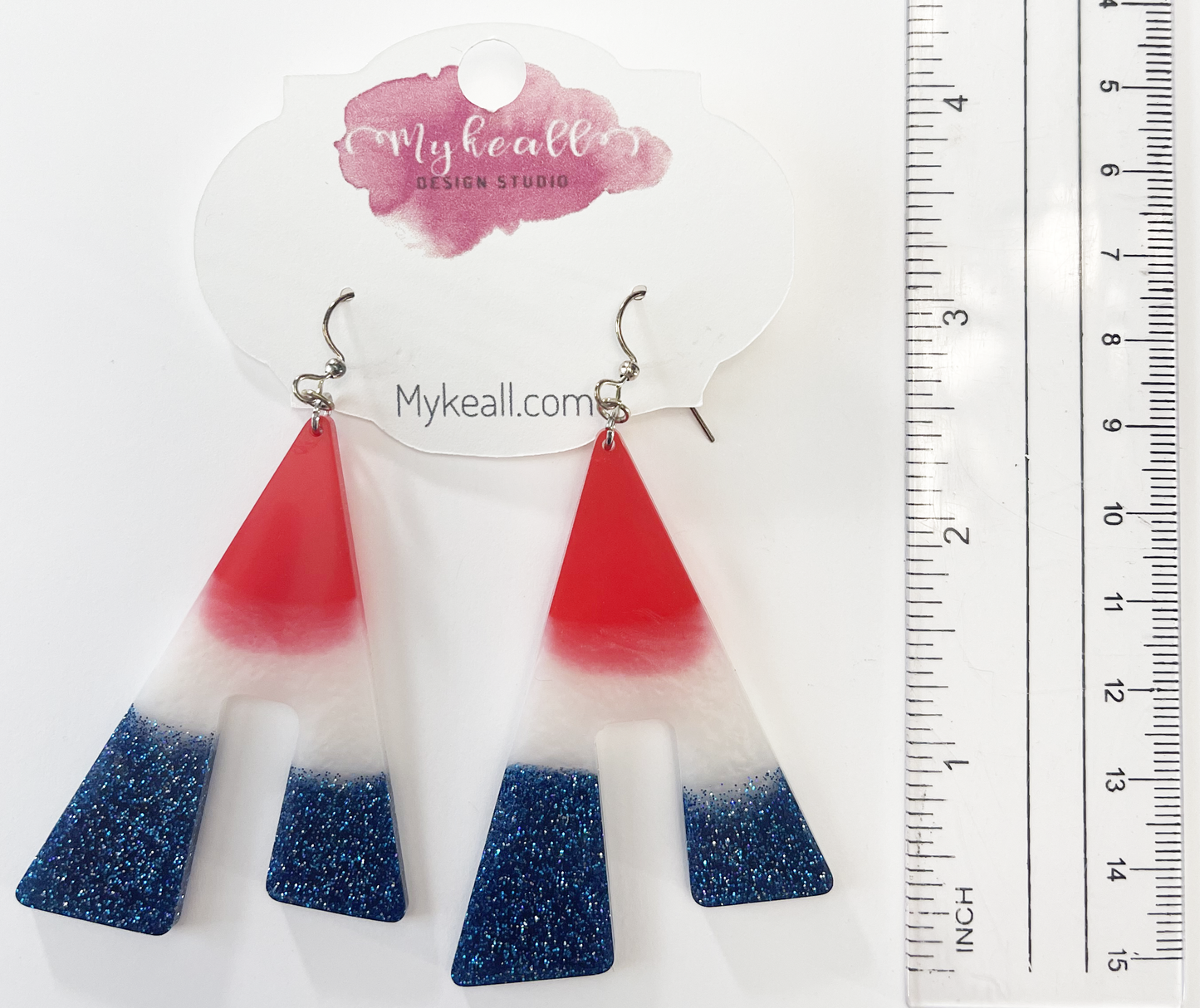 Red White Blue Earrings - 15