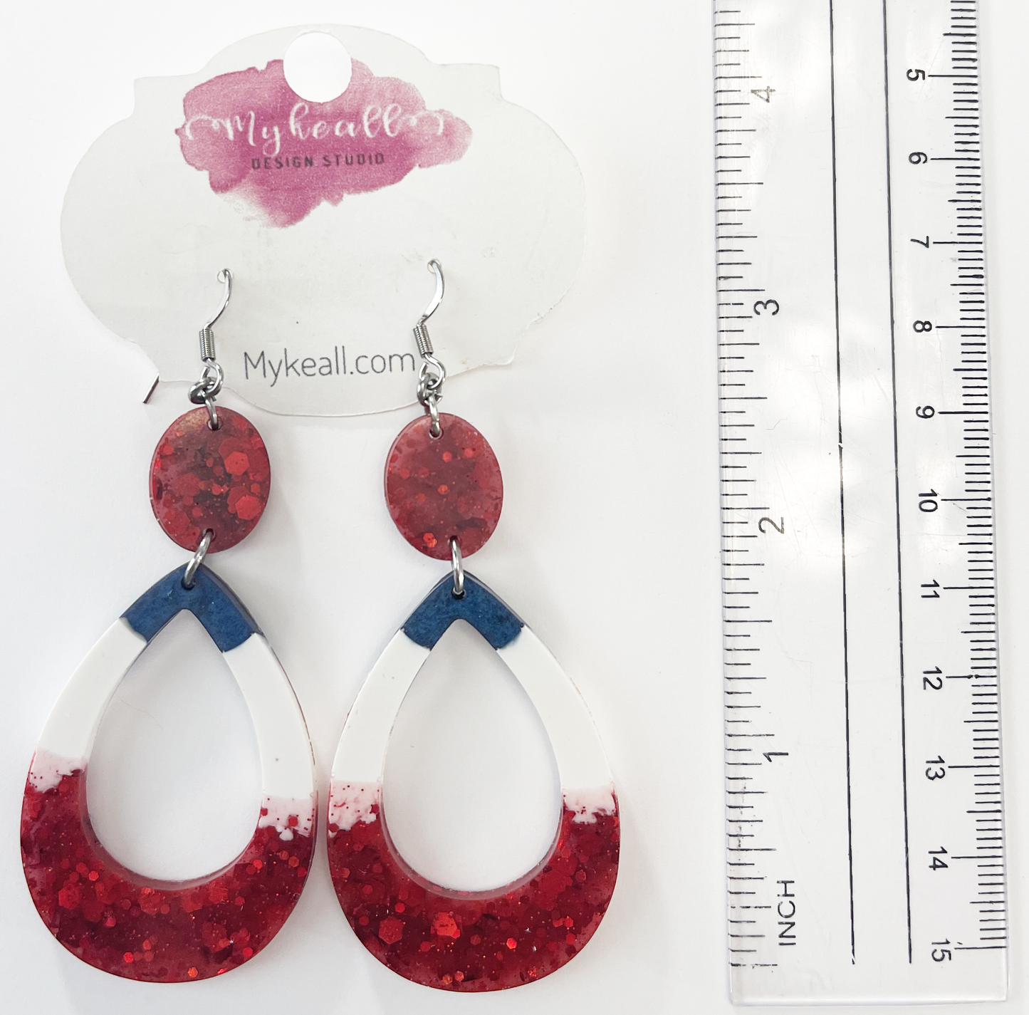 Red White Blue Earrings - 22