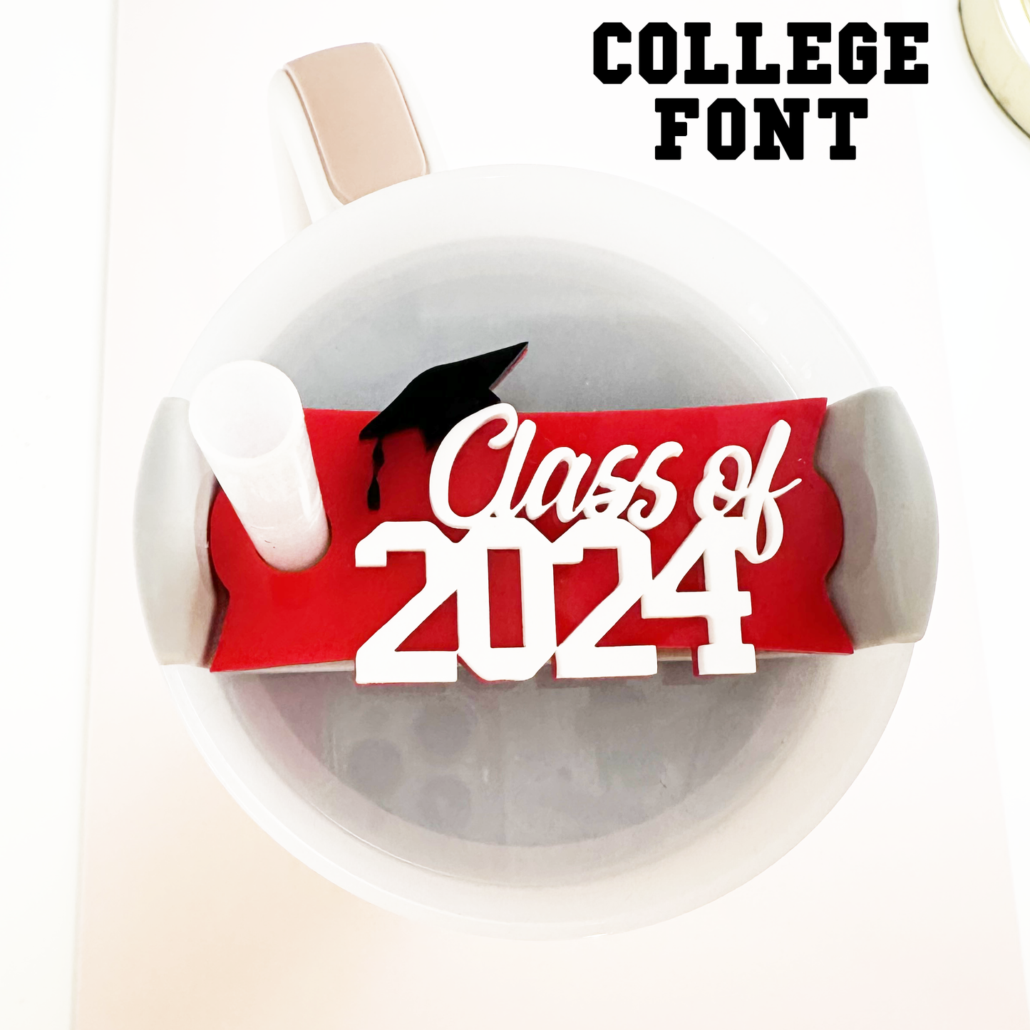 TUMBLER TOPPER TAG - GRADUATION - CLASS OF 2024