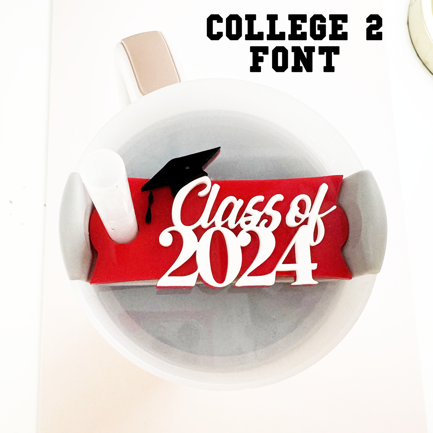 TUMBLER TOPPER TAG - GRADUATION - CLASS OF 2024