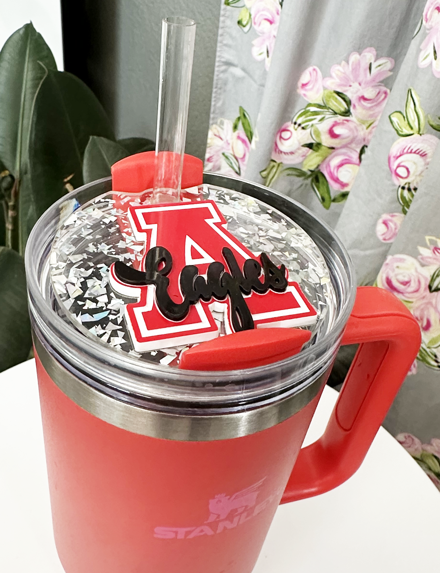 CUSTOM TUMBLER TOPPER - FULL LID - ARGYLE "A" EAGLES