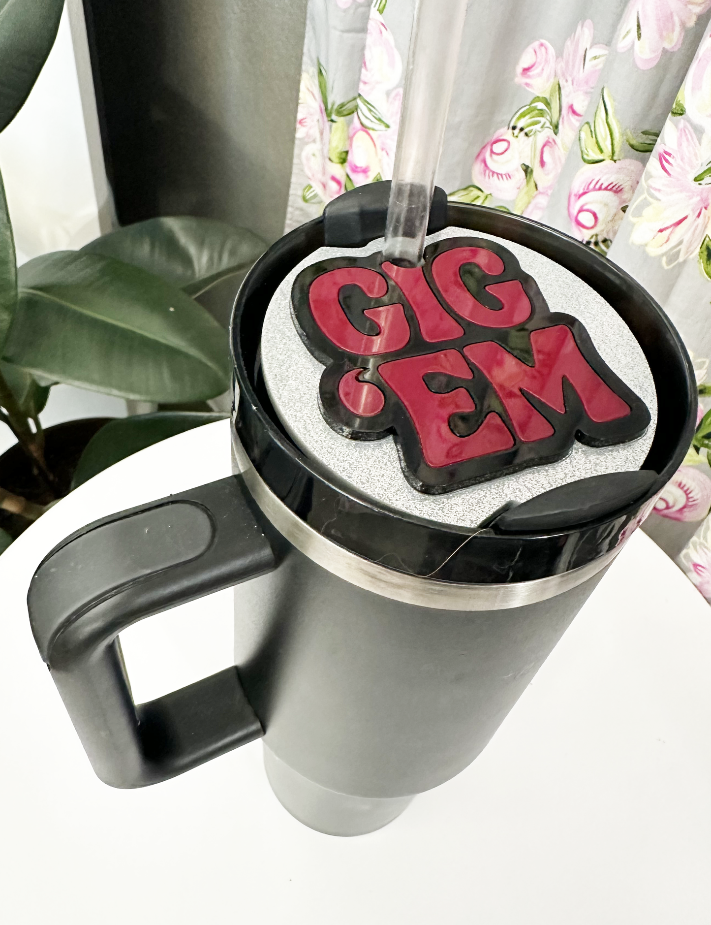 TUMBLER TOPPER - GIG EM' - FULL LID