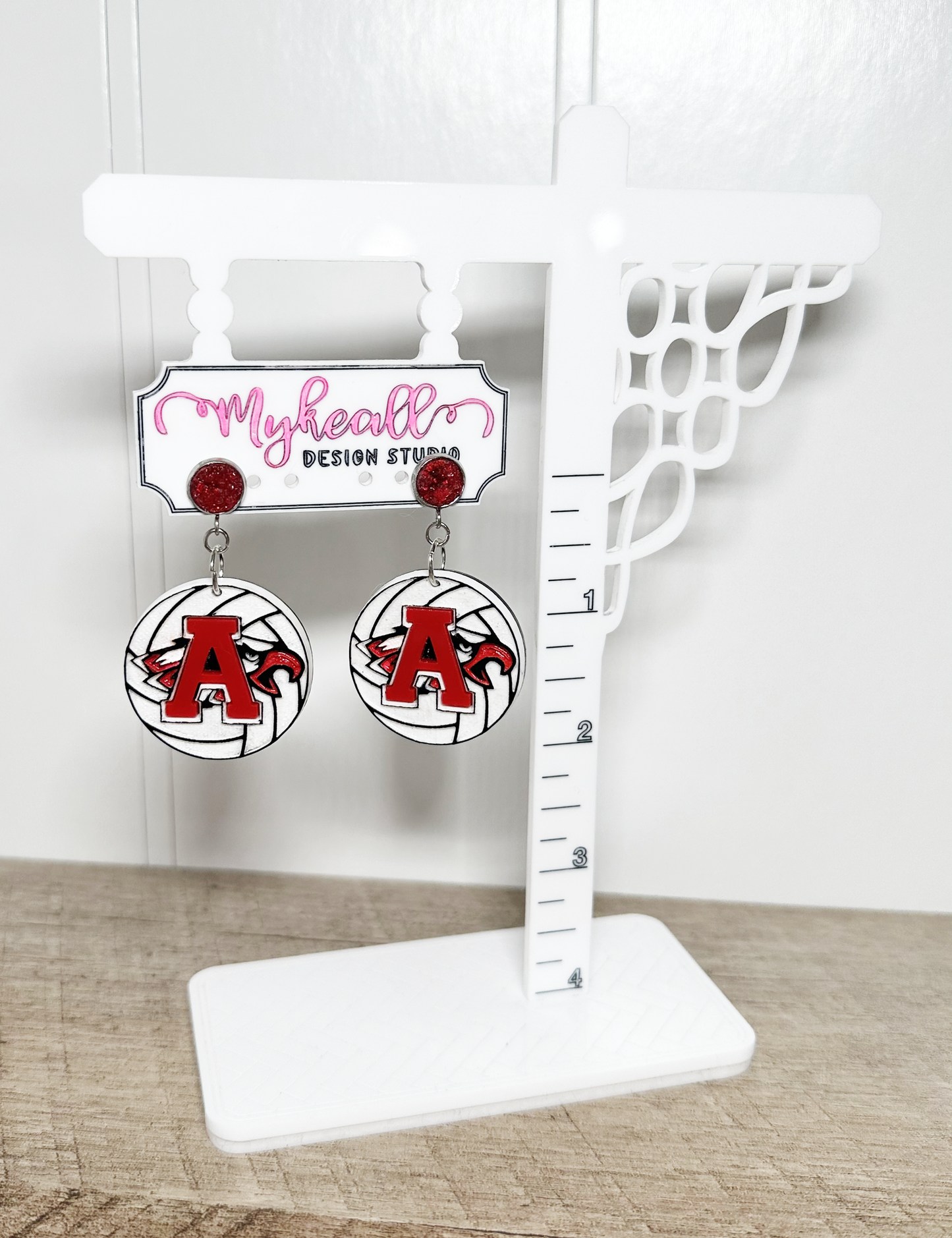 Argyle Eagles Earrings-VOLLEYBALL DANGLES