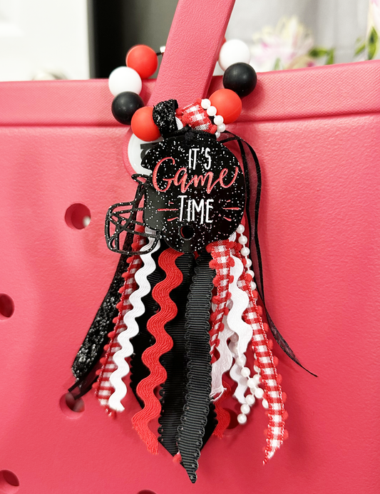 IT'S GAME TIME FOOTBALL BAG TAG