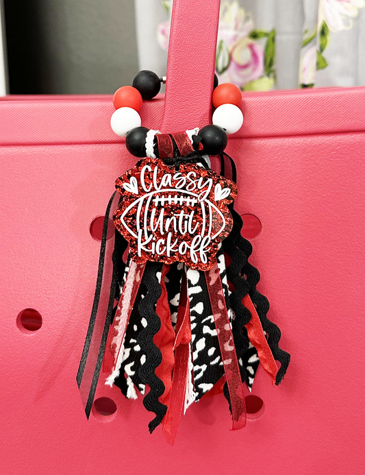 CLASSY UNTIL KICK OFF FOOTBALL BAG TAG
