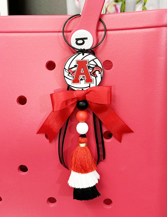 ARGYLE EAGLES VOLLEYBALL TASSEL BAG TAG