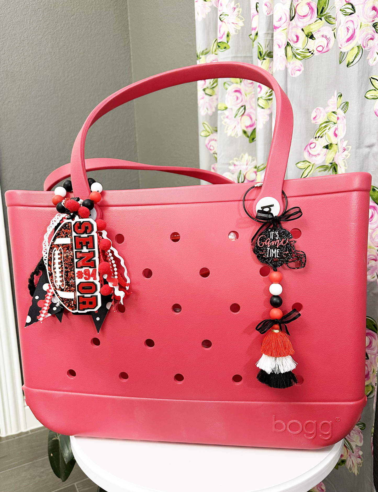 IT'S GAME TIME FOOTBALL TASSEL BAG TAG