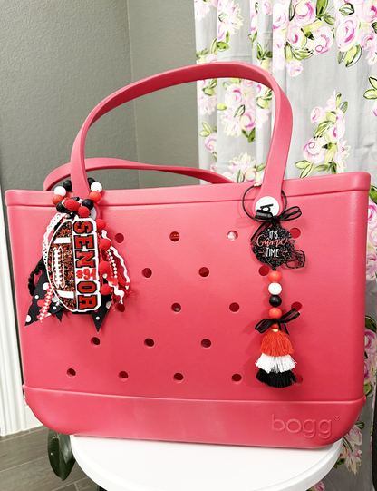 IT'S GAME TIME FOOTBALL TASSEL BAG TAG