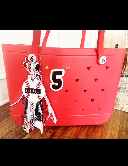 CUSTOM BASEBALL BAG TAG/KEY FOB/ZIPPER PULL